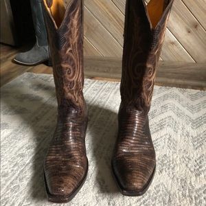 JB Dillon exotic lizard cowboy boots